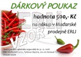 Dárkový poukaz v hodnotě 500,- Kč