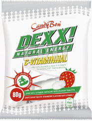 Hroznový cukr jahoda s vitamínem C DEXX 80g